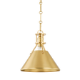 Hudson Valley Lighting Metal No. 2 Aged Brass 9.5W x 9.5L x 9.25H Pendant