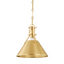 Hudson Valley Lighting Metal No. 2 Aged Brass 9.5W x 9.5L x 9.25H Pendant