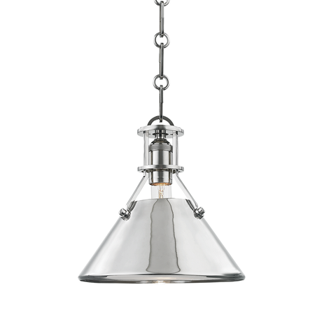 Hudson Valley Lighting Metal No. 2 Polished Nickel 9.5W x 9.5L x 9.25H Pendant