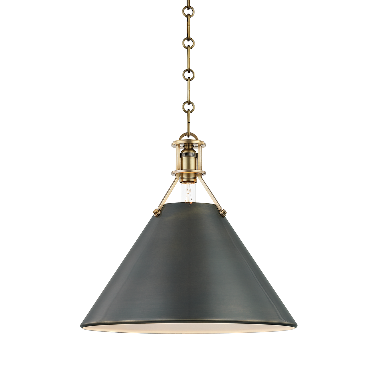 Hudson Valley Lighting Metal No. 2 Aged/antique Distressed Bronze 16W x 16L x 14.5H Pendant