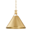 Hudson Valley Lighting Metal No. 2 Aged Brass 16W x 16L x 14.5H Pendant