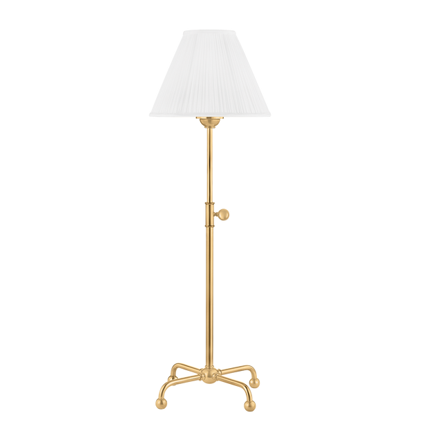 Hudson Valley Lighting Classic No.1 Aged Brass 10W x 10L x 24H Table Lamp