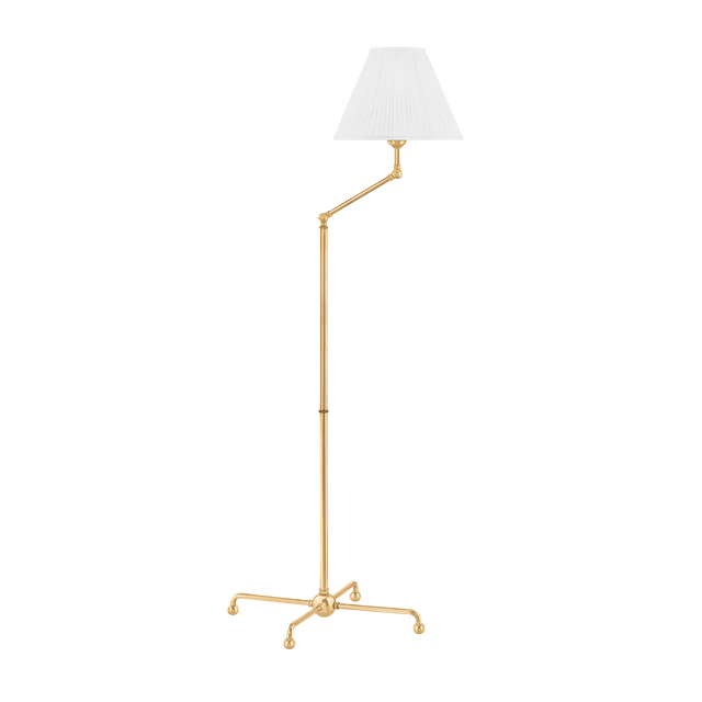 Hudson Valley Lighting Classic No.1 Aged Brass 22.5W x 22.5L x 59.5H Floor Lamp