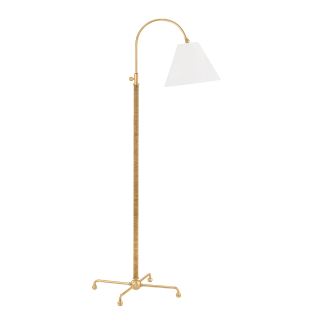 Hudson Valley Lighting Curves No.1 Aged Brass 30.5W x 30.5L x 62.25H Floor Lamp