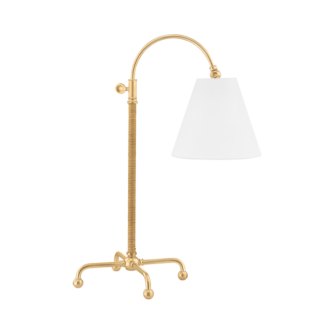 Hudson Valley Lighting Curves No.1 Aged Brass 18.5W x 18.5L x 30.5H Table Lamp