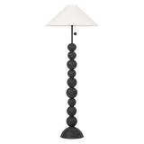 Troy Lighting Miela Forged Iron/Ceramic Black Motif 26W x 26L x 64H Floor Lamp