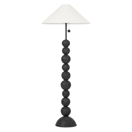 Troy Lighting Miela Forged Iron/Ceramic Black Motif 26W x 26L x 64H Floor Lamp