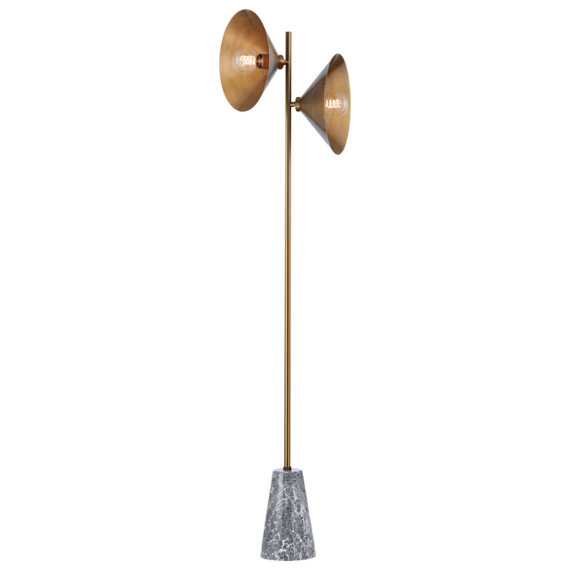 Troy Lighting Bash PATINA BRASS 16.75W x 16.75L x 64H Floor Lamp