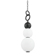 Hudson Valley Lighting Perrin Black Brass 9.5W x 9.5L x 31H Pendant