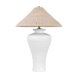 Troy Lighting Pezante Patina Brass/Ceramic Loft White 22W x 22L x 30H Table Lamp