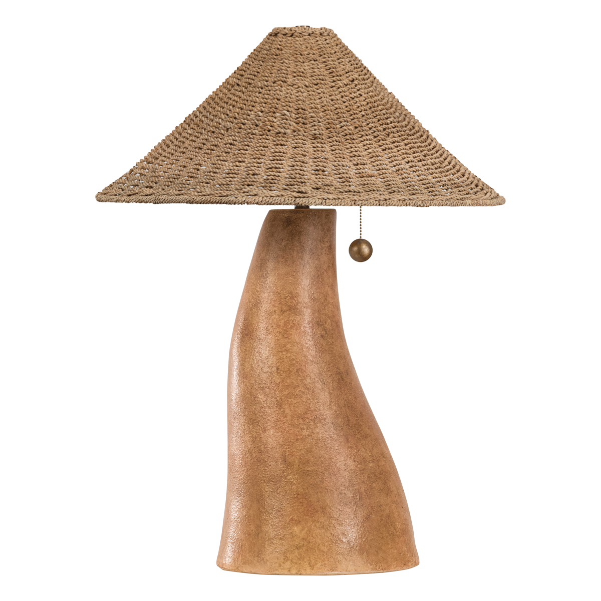 Troy Lighting Seyla Patina Brass/Ceramic Ancient Terracotta 22W x 22L x 29H Table Lamp
