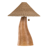 Troy Lighting Seyla Patina Brass/Ceramic Ancient Terracotta 22W x 22L x 29H Table Lamp