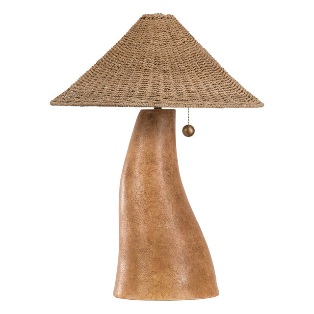 Troy Lighting Seyla Patina Brass/Ceramic Ancient Terracotta 22W x 22L x 29H Table Lamp