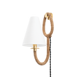 Troy Lighting Deaver Vintage Gold Leaf 6.5W x 6.5L x 14.5H Wall Sconce