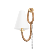 Troy Lighting Deaver Vintage Gold Leaf 6.5W x 6.5L x 14.5H Wall Sconce