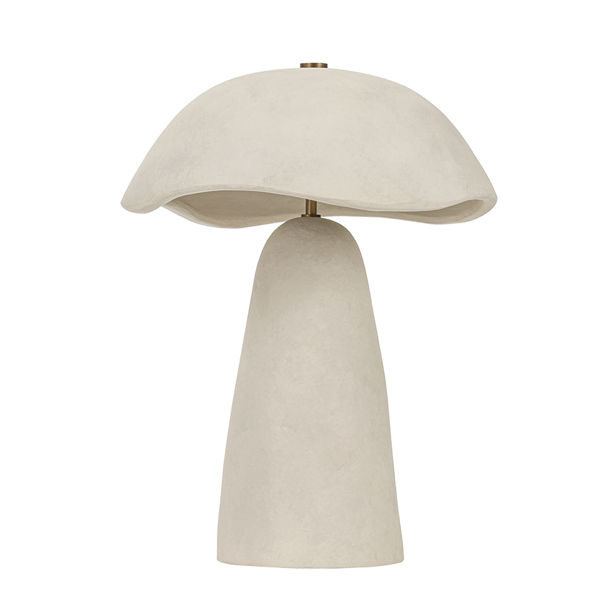 Troy Lighting Soloma Patina Brass/Ceramic Artisan White 16W x 16L x 20.75H Table Lamp