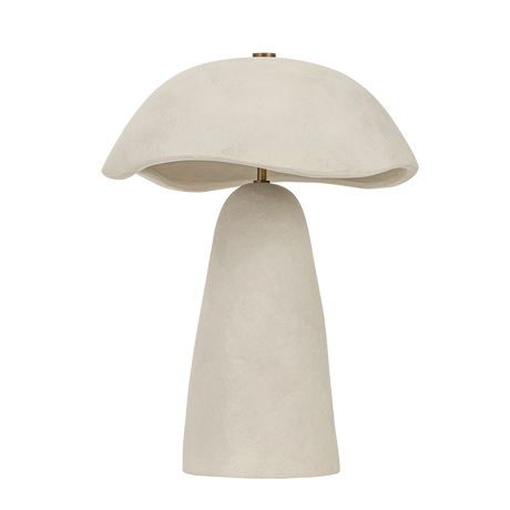 Troy Lighting Soloma Patina Brass/Ceramic Artisan White 16W x 16L x 20.75H Table Lamp