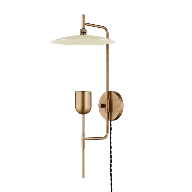 Troy Lighting Manti PATINA BRASS AND SOFT SAND 9.75W x 9.75L x 23.75H Wall Sconce
