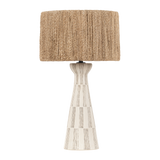 Troy Lighting Palma Patina Brass/Ceramic Graphic White 17W x 17L x 30H Table Lamp