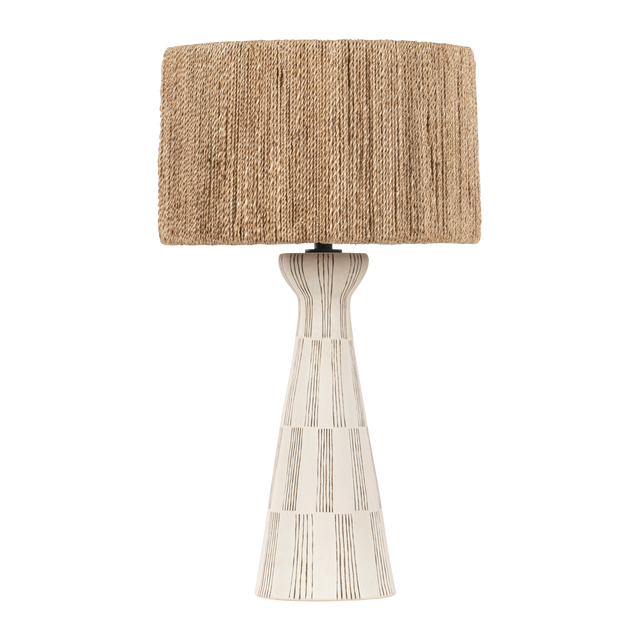 Troy Lighting Palma Patina Brass/Ceramic Graphic White 17W x 17L x 30H Table Lamp