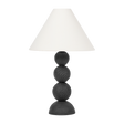 Troy Lighting Miela Forged Iron/Ceramic Black Motif 19W x 19L x 30H Table Lamp