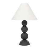 Troy Lighting Miela Forged Iron/Ceramic Black Motif 19W x 19L x 30H Table Lamp