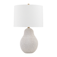 Troy Lighting Crater PATINA BRASS/CERAMIC SATIN WHITE GOLD 16W x 16L x 25.5H Table Lamp