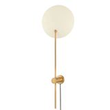 Troy Lighting Leif PATINA BRASS AND SOFT SAND 10.25W x 10.25L x 31.25H Wall Sconce