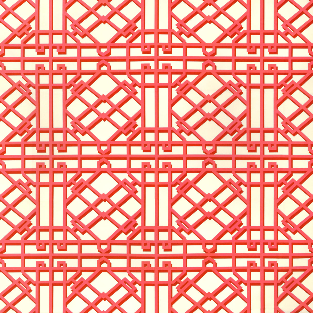 Brunschwig & Fils PAVILION TRELLIS RED Fabric