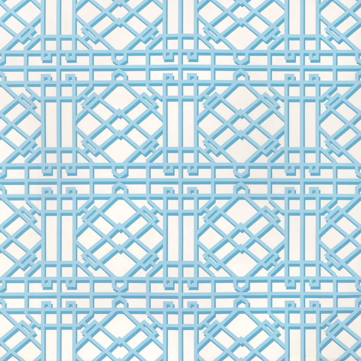 Brunschwig & Fils PAVILION TRELLIS AQUA Fabric