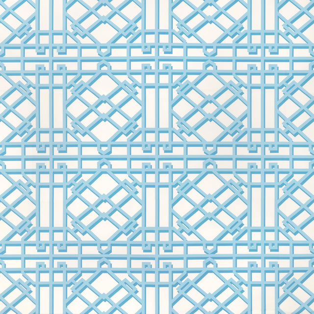 Brunschwig & Fils PAVILION TRELLIS AQUA Fabric