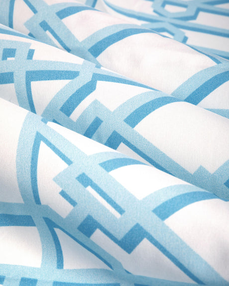 Brunschwig & Fils PAVILION TRELLIS AQUA Fabric