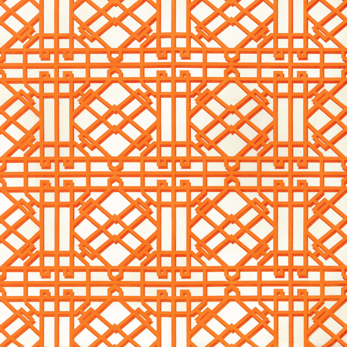 Brunschwig & Fils PAVILION TRELLIS ORANGE Fabric