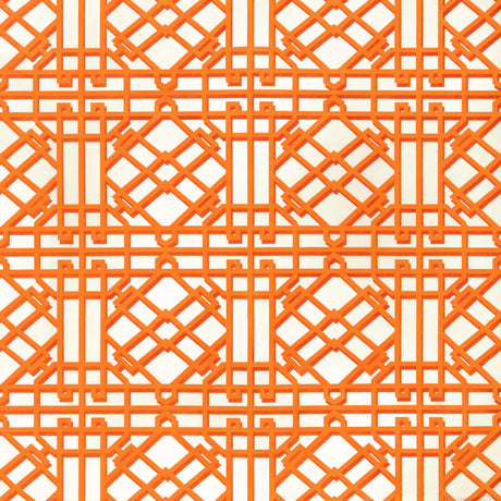 Brunschwig & Fils PAVILION TRELLIS ORANGE Fabric