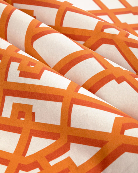 Brunschwig & Fils PAVILION TRELLIS ORANGE Fabric