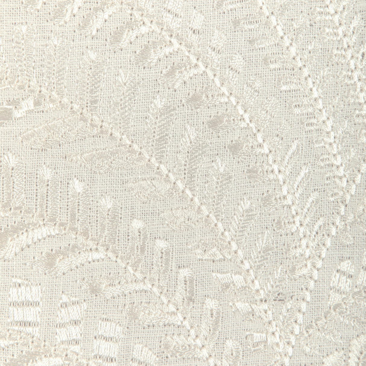 Brunschwig & Fils ROWAN EMB IVORY Drapery Fabric