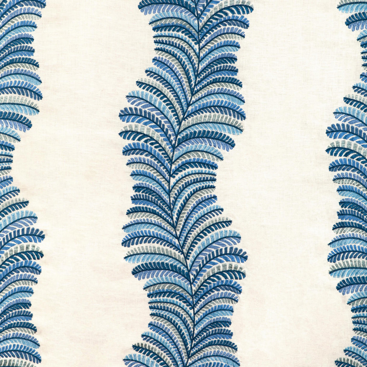 Brunschwig & Fils ROWAN EMB BLUE Drapery Fabric