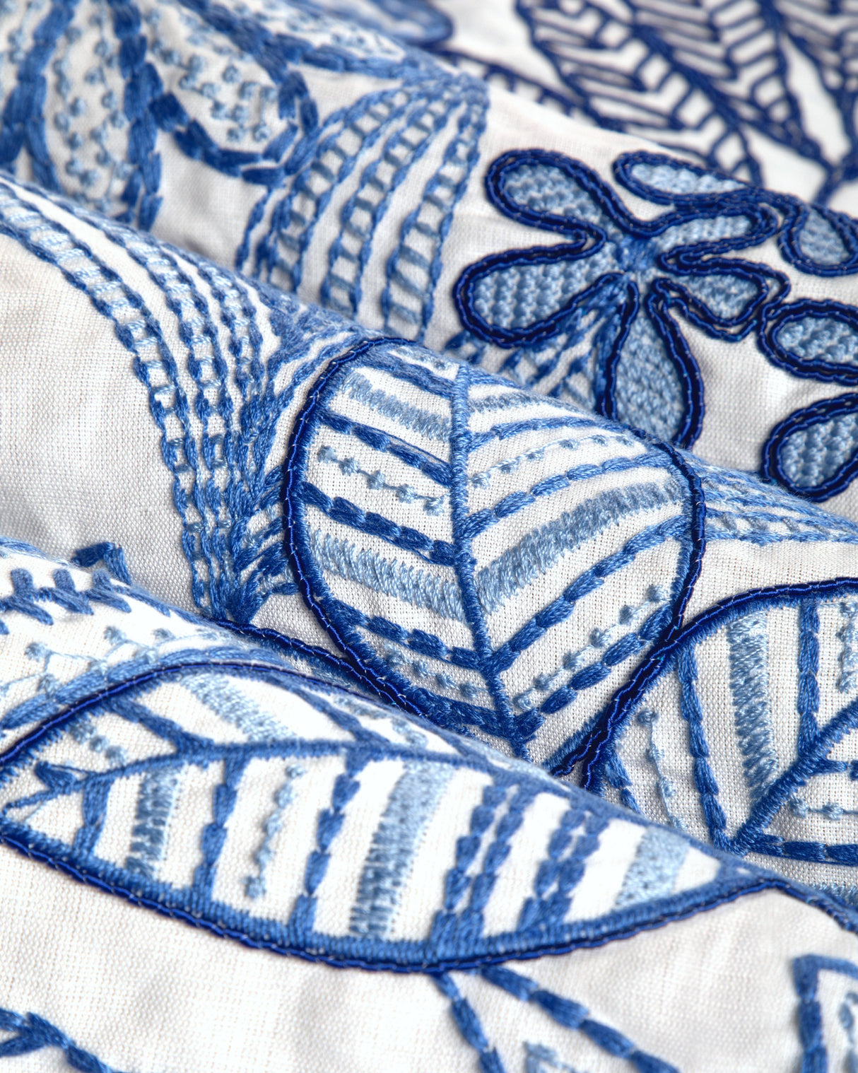 Brunschwig & Fils WOODRUFF EMB BLUE Drapery Fabric