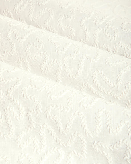 Brunschwig & Fils BRAMBLE EMB IVORY Drapery Fabric