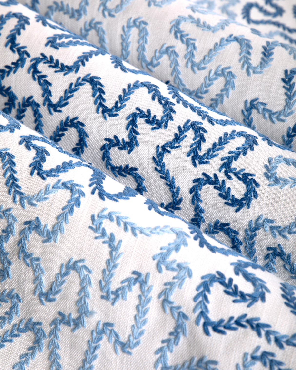 Brunschwig & Fils BRAMBLE EMB BLUE Drapery Fabric