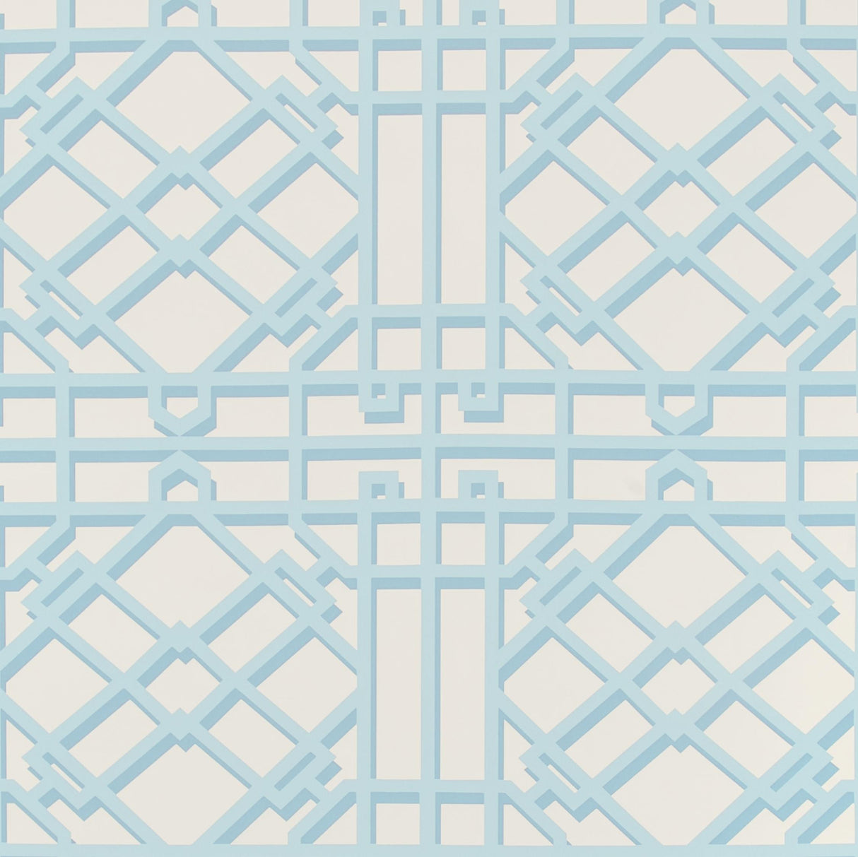 Brunschwig & Fils PAVILION TRELLIS AQUA Wallpaper