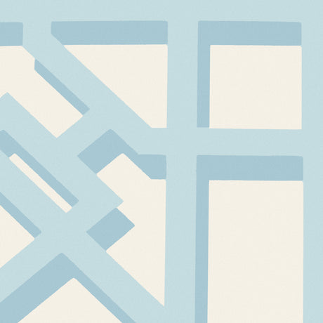 Brunschwig & Fils PAVILION TRELLIS AQUA Wallpaper