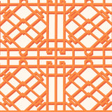 Brunschwig & Fils PAVILION TRELLIS ORANGE Wallpaper