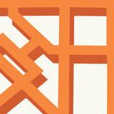 Brunschwig & Fils PAVILION TRELLIS ORANGE Wallpaper