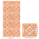 Brunschwig & Fils PAVILION TRELLIS ORANGE Wallpaper