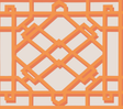 Brunschwig & Fils PAVILION TRELLIS ORANGE Wallpaper