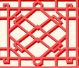 Brunschwig & Fils PAVILION TRELLIS RED Wallpaper
