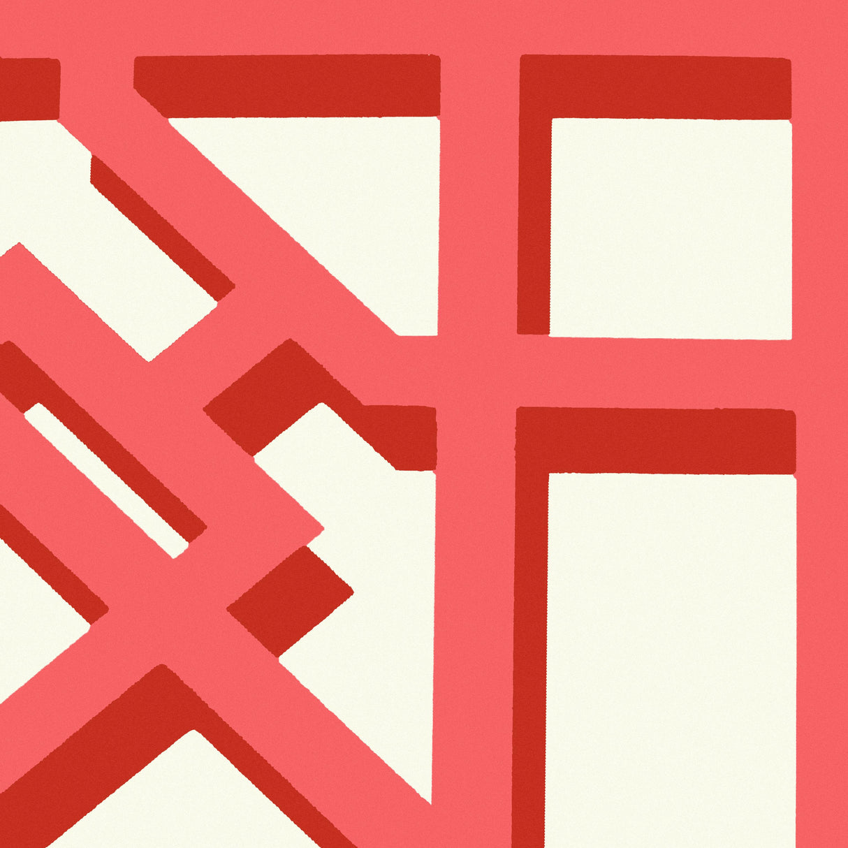 Brunschwig & Fils PAVILION TRELLIS RED Wallpaper