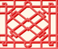 Brunschwig & Fils PAVILION TRELLIS RED Wallpaper
