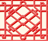 Brunschwig & Fils PAVILION TRELLIS RED Wallpaper